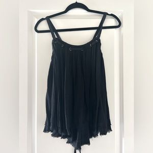 Free People Waiting For You Grommet Gauze Tank Top
